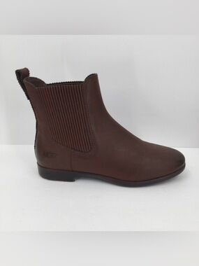 UGG brown leather Chelsea ankle boots brown ankle short women 36 5